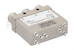 SPDT 電気機械式リレーラッチングスイッチ、DC 〜 12.4 GHz、160 W、12 V、インジケータ、TTL ロジック、ダイオード、セルフカットオフ、N (図2)